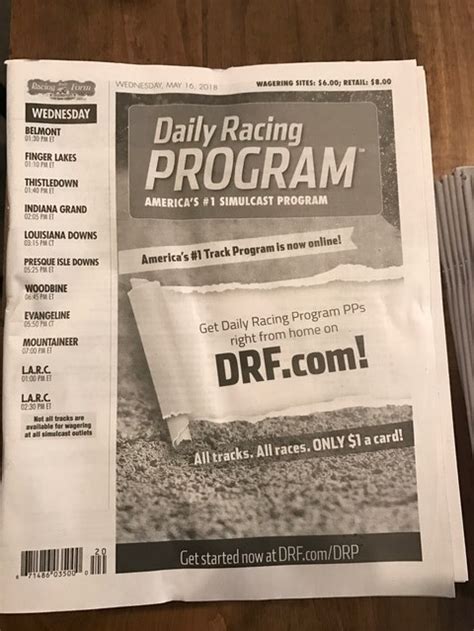23 FRI. 24 SAT. 17 SAT. 16 FRI. 15 THU. DRF, America’s Turf Racing Authority since 1894, provides in-depth analysis and expert picks from Belmont to Santa Anita. Win big at the races today!